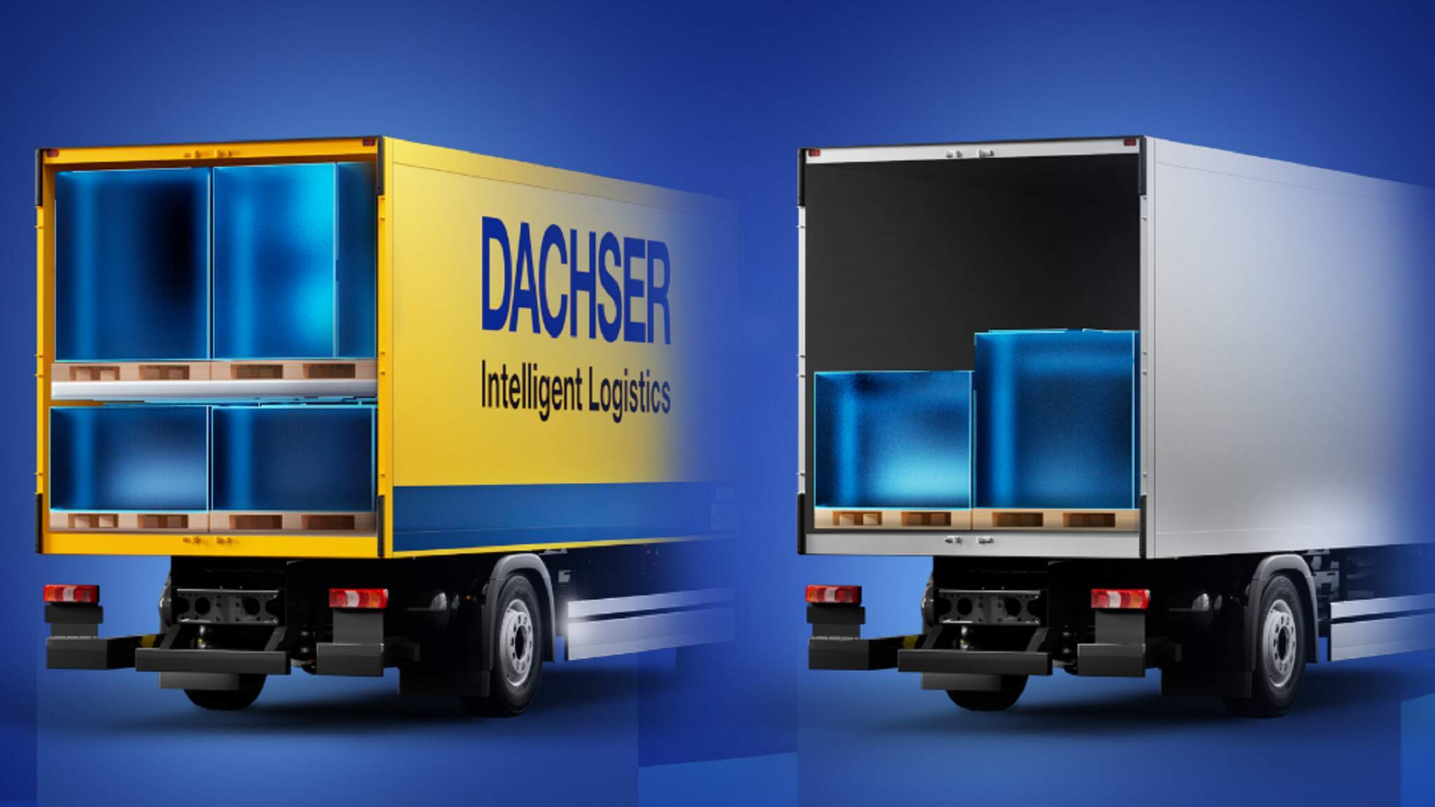Le réseau européen de transport routier de DACHSER utilise des caisses mobiles et des remorques équipées de systèmes de barres double-plancher.